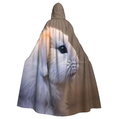 Halloween-Umhang mit Kapuze für Erwachsene, Unisex, Motiv: Cry Hase mit Volldruck, für Cosplay, Party und Themenveranstaltungen Halloween-Umhang mit Kapuze für Erwachsene, Unisex, Motiv: Cry Hase mit Volldruck, für Cosplay, Party und Themenveranstaltungen von LLOTPQ