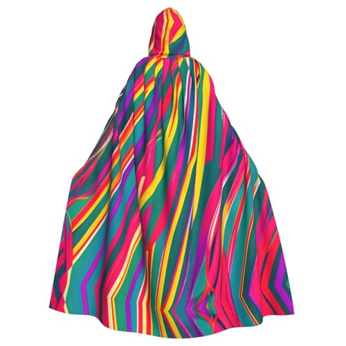 Halloween-Umhang mit Kapuze für Erwachsene, Unisex, Regenbogen-Linien, Volldruck, Kostüm, Umhang für Cosplay, Party und Themenveranstaltungen Halloween-Umhang mit Kapuze für Erwachsene, Unisex, Regenbogen-Linien, Volldruck, Kostüm, Umhang für Cosplay, Party und Themenveranstaltungen von LLOTPQ