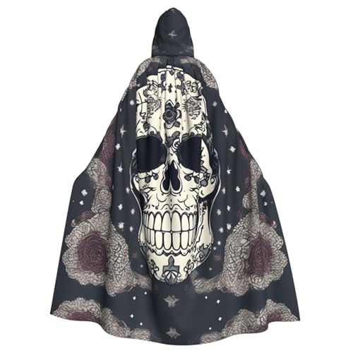 Halloween-Umhang mit Kapuze für Erwachsene, Unisex, Totenkopf, Yoga und Blume, Volldruck, Kostüm, Umhang für Cosplay, Party und Themenveranstaltungen Halloween-Umhang mit Kapuze für Erwachsene, Unisex, Totenkopf, Yoga und Blume, Volldruck, Kostüm, Umhang für Cosplay, Party und Themenveranstaltungen von LLOTPQ