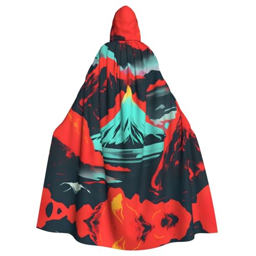 Halloween-Umhang mit Kapuze für Erwachsene, Unisex, Volcano Bloom, Volldruck, Kostüm, Umhang für Cosplay, Party und Themenveranstaltungen Halloween-Umhang mit Kapuze für Erwachsene, Unisex, Volcano Bloom, Volldruck, Kostüm, Umhang für Cosplay, Party und Themenveranstaltungen von LLOTPQ