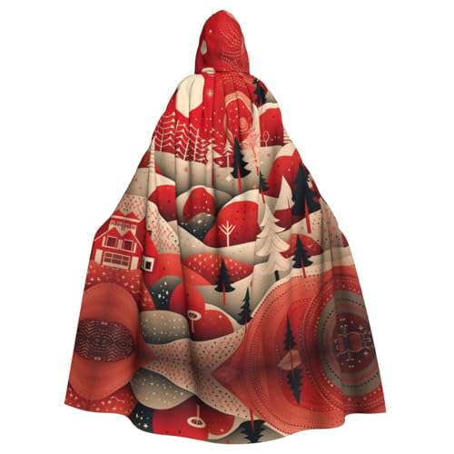 Halloween-Umhang mit Kapuze für Erwachsene, Unisex, Weihnachtsbaum-Haus, Volldruck, Kostüm, Umhang für Cosplay, Party und Themenveranstaltungen Halloween-Umhang mit Kapuze für Erwachsene, Unisex, Weihnachtsbaum-Haus, Volldruck, Kostüm, Umhang für Cosplay, Party und Themenveranstaltungen von LLOTPQ