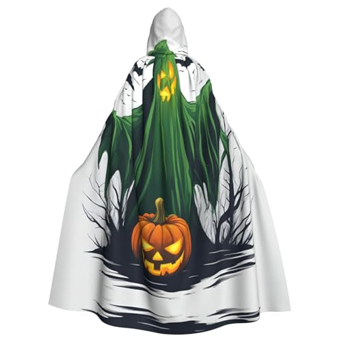 Halloween-Umhang mit Kapuze für Erwachsene, Unisex, grüner Geist, Horror, Halloween, Kürbis, Volldruck, Kostüm, Umhang für Cosplay, Party und Themenveranstaltungen Halloween-Umhang mit Kapuze für Erwachsene, Unisex, grüner Geist, Horror, Halloween, Kürbis, Volldruck, Kostüm, Umhang für Cosplay, Party und Themenveranstaltungen von LLOTPQ
