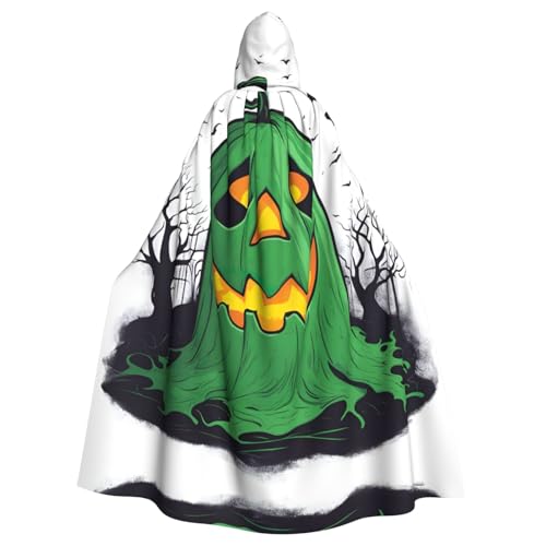 Halloween-Umhang mit Kapuze für Erwachsene, Unisex, grüner Geist, Horror, Halloween, Kürbis, Volldruck, Kostüm, Umhang für Cosplay, Party und Themenveranstaltungen Halloween-Umhang mit Kapuze für Erwachsene, Unisex, grüner Geist, Horror, Halloween, Kürbis, Volldruck, Kostüm, Umhang für Cosplay, Party und Themenveranstaltungen von LLOTPQ