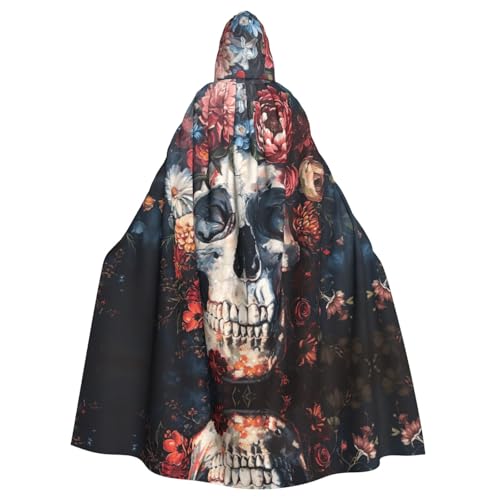 Halloween-Umhang mit Kapuze für Erwachsene, unisex, mit Totenkopf-Motiv, für Cosplay, Partys und Themenveranstaltungen Halloween-Umhang mit Kapuze für Erwachsene, unisex, mit Totenkopf-Motiv, für Cosplay, Partys und Themenveranstaltungen von LLOTPQ