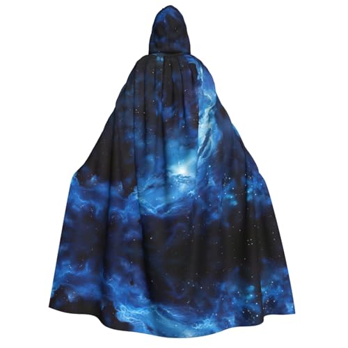 LLOTPQ Blue Galaxy Full Print Erwachsene Kapuzenumhang für Männer und Frauen - Perfekt für Cosplay, Halloween, Themenpartys und mehr von LLOTPQ
