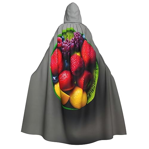 LLOTPQ Frischer und saftiger Regenbogen-Volldruck mit Kapuze für Erwachsene für Männer und Frauen – perfekt für Cosplay, Halloween, Themenpartys und mehr von LLOTPQ
