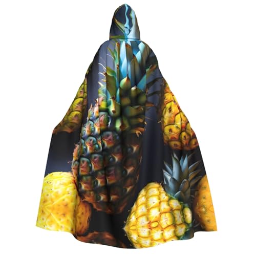 LLOTPQ Fruit Pineapple Full Print Erwachsene Kapuzenumhang für Männer und Frauen - Perfekt für Cosplay, Halloween, Themenpartys und mehr von LLOTPQ