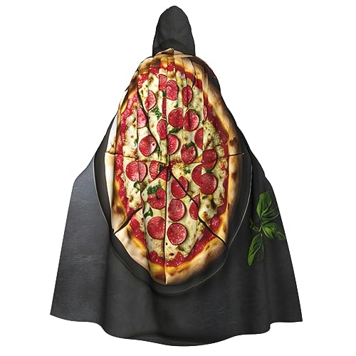 LLOTPQ Großer Pizza-Umhang mit Kapuze für Erwachsene für Männer und Frauen, perfekt für Cosplay, Halloween, Themenpartys und mehr von LLOTPQ