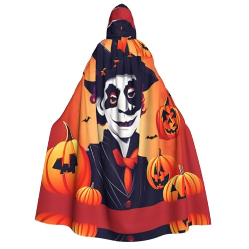 LLOTPQ Happy Halloween Volldruck Erwachsene Kapuzenumhang für Männer und Frauen - Perfekt für Cosplay, Halloween, Themenpartys und mehr von LLOTPQ