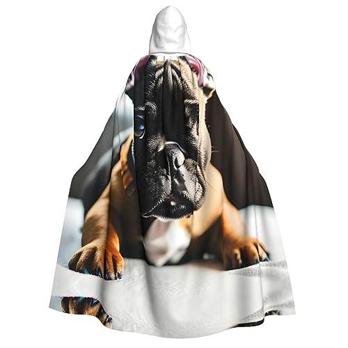 LLOTPQ Kapuzenumhang mit französischer Bulldogge, Volldruck, für Damen und Herren, perfekt für Cosplay, Halloween, Themenpartys und mehr LLOTPQ Kapuzenumhang mit französischer Bulldogge, Volldruck, für Damen und Herren, perfekt für Cosplay, Halloween, Themenpartys und mehr von LLOTPQ