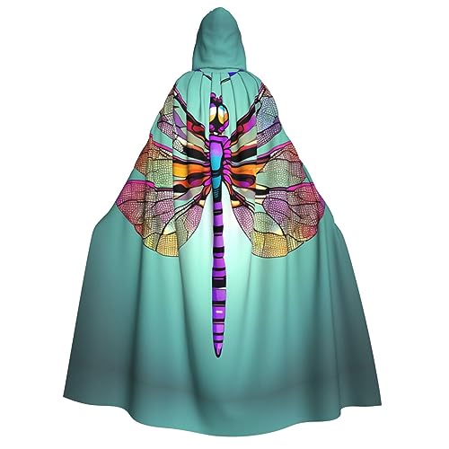LLOTPQ Kapuzenumhang mit süßem Libellenmuster, Volldruck, Erwachsenen-Kapuzenumhang für Männer und Frauen, perfekt für Cosplay, Halloween, Themenpartys und mehr von LLOTPQ