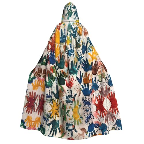 LLOTPQ Kinder-Handabdruck, Volldruck, Erwachsenen-Kapuzenumhang für Männer und Frauen, perfekt für Cosplay, Halloween, Themenpartys und mehr LLOTPQ Kinder-Handabdruck, Volldruck, Erwachsenen-Kapuzenumhang für Männer und Frauen, perfekt für Cosplay, Halloween, Themenpartys und mehr von LLOTPQ