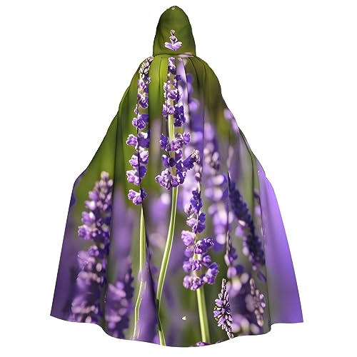 LLOTPQ Lavendelblüten-Umhang für Erwachsene mit Kapuze für Männer und Frauen, perfekt für Cosplay, Halloween, Themenpartys und mehr von LLOTPQ