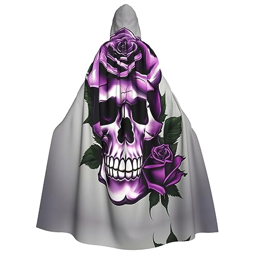 LLOTPQ Lila Rose Schädel Volldruck Erwachsene Kapuzenumhang für Männer und Frauen - Perfekt für Cosplay, Halloween, Themenpartys und mehr LLOTPQ Lila Rose Schädel Volldruck Erwachsene Kapuzenumhang für Männer und Frauen - Perfekt für Cosplay, Halloween, Themenpartys und mehr von LLOTPQ
