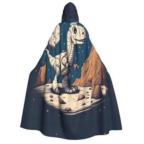 LLOTPQ Lustiger Astronauten-Dinosaurier-Rocke-Volldruck, Erwachsenen-Kapuzenumhang für Männer und Frauen, perfekt für Cosplay, Halloween, Themenpartys und mehr LLOTPQ Lustiger Astronauten-Dinosaurier-Rocke-Volldruck, Erwachsenen-Kapuzenumhang für Männer und Frauen, perfekt für Cosplay, Halloween, Themenpartys und mehr von LLOTPQ