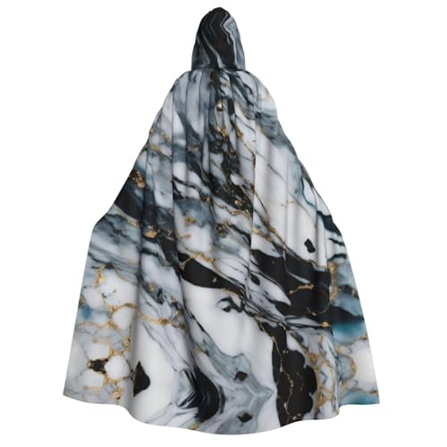 LLOTPQ Marble Full Print Erwachsene Kapuzenumhang für Männer und Frauen - Perfekt für Cosplay, Halloween, Themenpartys und mehr von LLOTPQ