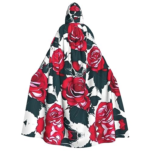 LLOTPQ Rosen-Blumenbild, Volldruck, Erwachsenen-Kapuzenumhang für Männer und Frauen, perfekt für Cosplay, Halloween, Themenpartys und mehr LLOTPQ Rosen-Blumenbild, Volldruck, Erwachsenen-Kapuzenumhang für Männer und Frauen, perfekt für Cosplay, Halloween, Themenpartys und mehr von LLOTPQ