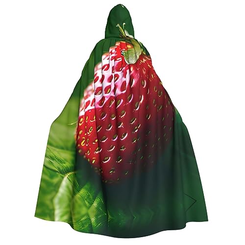 LLOTPQ Strawberry Full Print Erwachsene Kapuzenumhang für Männer und Frauen - Perfekt für Cosplay, Halloween, Themenpartys und mehr von LLOTPQ
