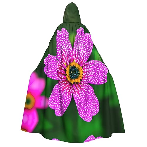 LLOTPQ Umhang mit Kapuze für Erwachsene mit rosa Punkten, für Damen und Herren, perfekt für Cosplay, Halloween, Themenpartys und mehr von LLOTPQ
