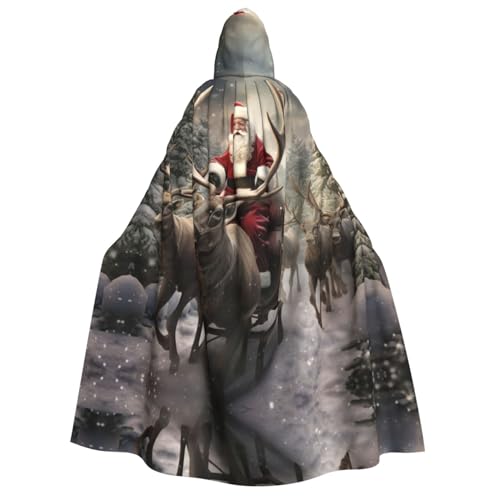LLOTPQ Weihnachtsmann-Umhang mit Kapuze für Erwachsene und Männer – perfekt für Cosplay, Halloween, Themenpartys und mehr von LLOTPQ
