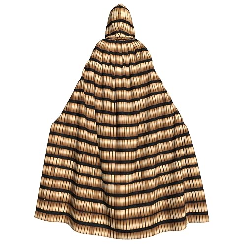 LLOTPQ Wicker Woven Pattern Full Print Adult Hooded Cloak for Men and Women - Perfect for Cosplay, Halloween, Theme Parties, and More von LLOTPQ