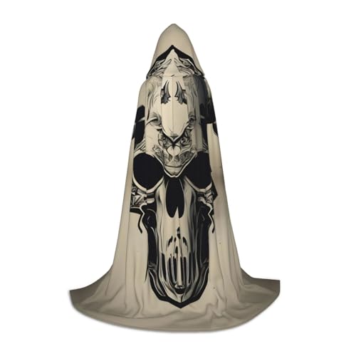 M Halloween Kapuzen Umhang Läufer Bullenschädel Druck für Erwachsene Unisex Kostüm Zubehör für Partys, Karneval und mehr M Halloween Kapuzen Umhang Läufer Bullenschädel Druck für Erwachsene Unisex Kostüm Zubehör für Partys, Karneval und mehr von LLOTPQ