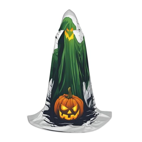 S Halloween Kapuzenumhang Grüner Geist Horror Halloween Kürbis Druck für Erwachsene Unisex Kostüm Zubehör für Partys, Karneval und mehr S Halloween Kapuzenumhang Grüner Geist Horror Halloween Kürbis Druck für Erwachsene Unisex Kostüm Zubehör für Partys, Karneval und mehr von LLOTPQ