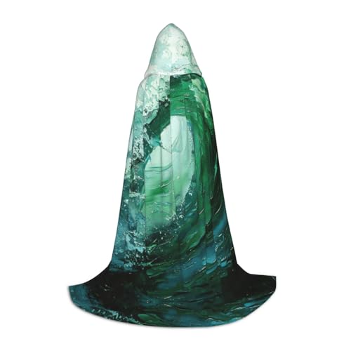 S Halloween Kapuzenumhang Ocean Green Wave Surf Print für Erwachsene Unisex Kostüm Zubehör für Partys, Karneval und mehr S Halloween Kapuzenumhang Ocean Green Wave Surf Print für Erwachsene Unisex Kostüm Zubehör für Partys, Karneval und mehr von LLOTPQ