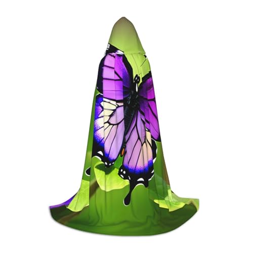 S Halloween Kapuzenumhang Schmetterling lila Druck für Erwachsene - Unisex Kostüm Zubehör für Partys, Karneval und mehr S Halloween Kapuzenumhang Schmetterling lila Druck für Erwachsene - Unisex Kostüm Zubehör für Partys, Karneval und mehr von LLOTPQ