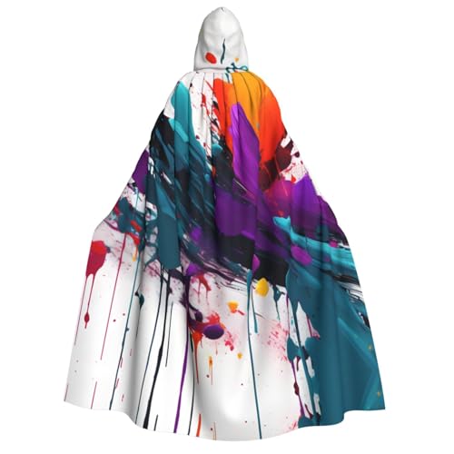 Unisex Erwachsene Halloween Kapuzenumhang - Farbspritzer Volldruck Kostüm Umhang für Partys, Karneval, Comic Ausstellungen von LLOTPQ