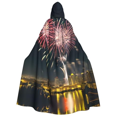 Unisex Erwachsene Halloween Kapuzenumhang - Feuerwerk Muster Volldruck Kostüm Umhang für Partys, Karneval, Comic Ausstellungen Unisex Erwachsene Halloween Kapuzenumhang - Feuerwerk Muster Volldruck Kostüm Umhang für Partys, Karneval, Comic Ausstellungen von LLOTPQ