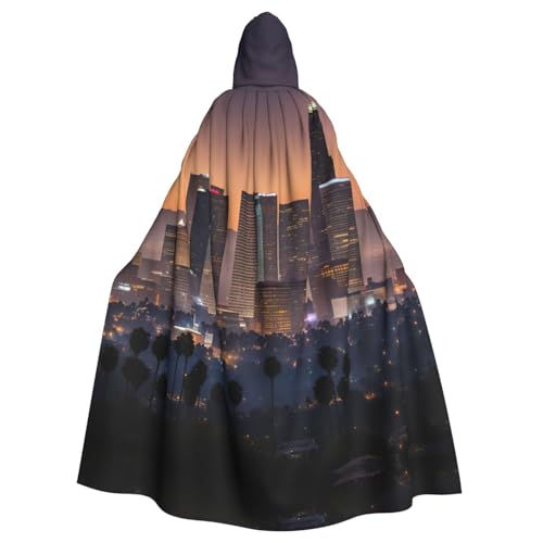 Unisex Erwachsene Halloween Kapuzenumhang - Los Angeles Skyline Volldruck Kostüm Umhang für Cosplay, Party und Themenveranstaltungen Unisex Erwachsene Halloween Kapuzenumhang - Los Angeles Skyline Volldruck Kostüm Umhang für Cosplay, Party und Themenveranstaltungen von LLOTPQ