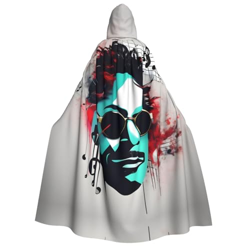 Unisex Erwachsene Halloween Kapuzenumhang - Musiknote Volldruck Kostüm Umhang für Partys, Karneval, Comic Ausstellungen von LLOTPQ