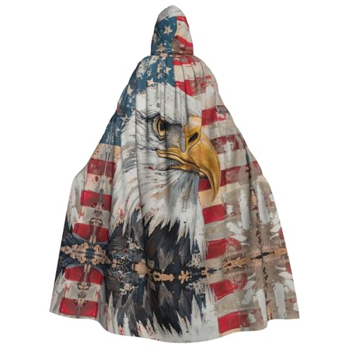 Unisex Erwachsene Halloween Kapuzenumhang - Patriotischer Adler Volldruck Kostüm Umhang für Partys, Karneval, Comic Ausstellungen Unisex Erwachsene Halloween Kapuzenumhang - Patriotischer Adler Volldruck Kostüm Umhang für Partys, Karneval, Comic Ausstellungen von LLOTPQ
