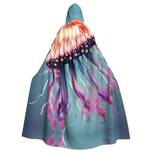 Unisex Erwachsene Halloween Kapuzenumhang - Qualle Volldruck Kostüm Umhang für Cosplay, Party und Themenveranstaltungen Unisex Erwachsene Halloween Kapuzenumhang - Qualle Volldruck Kostüm Umhang für Cosplay, Party und Themenveranstaltungen von LLOTPQ
