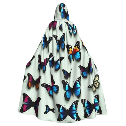Unisex Erwachsene Halloween Kapuzenumhang - Schmetterling und Cello Volldruck Kostüm Umhang für Cosplay, Party und Themenveranstaltungen Unisex Erwachsene Halloween Kapuzenumhang - Schmetterling und Cello Volldruck Kostüm Umhang für Cosplay, Party und Themenveranstaltungen von LLOTPQ