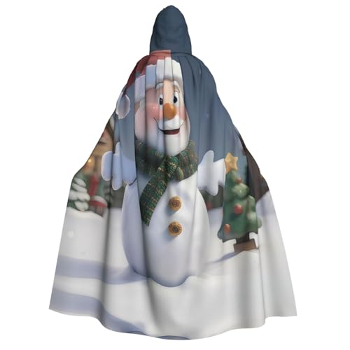 Unisex Erwachsene Halloween Kapuzenumhang - Weihnachtsmann Schneemann Volldruck Kostüm Umhang für Partys, Karneval, Comic Ausstellungen Unisex Erwachsene Halloween Kapuzenumhang - Weihnachtsmann Schneemann Volldruck Kostüm Umhang für Partys, Karneval, Comic Ausstellungen von LLOTPQ