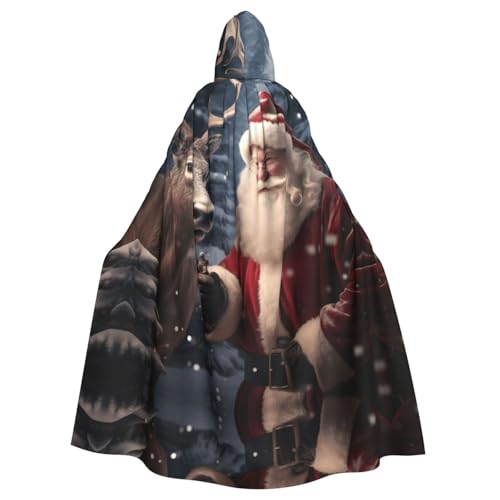 Unisex Erwachsene Halloween Kapuzenumhang - Weihnachtsmann Volldruck Kostüm Umhang für Cosplay, Party und Themenveranstaltungen Unisex Erwachsene Halloween Kapuzenumhang - Weihnachtsmann Volldruck Kostüm Umhang für Cosplay, Party und Themenveranstaltungen von LLOTPQ
