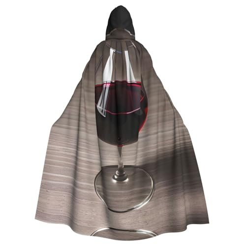 Unisex Erwachsene Halloween Kapuzenumhang - Weinflasche Glas Volldruck Kostüm Umhang für Cosplay, Party und Themenveranstaltungen Unisex Erwachsene Halloween Kapuzenumhang - Weinflasche Glas Volldruck Kostüm Umhang für Cosplay, Party und Themenveranstaltungen von LLOTPQ