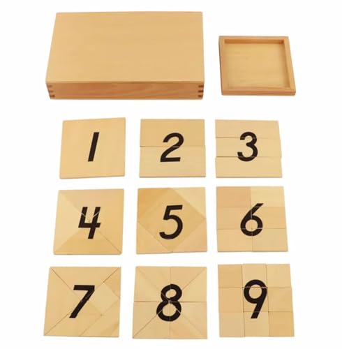 LLTCMYGS 1-9 Holz Digital Division Puzzle Spielzeug, Montessori Mathematik Früherziehung AIDS von LLTCMYGS