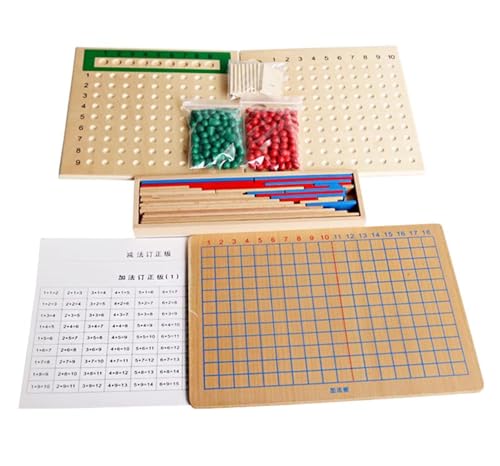 LLTCMYGS Addition, Subtraktion, Multiplikation und Division Operationstafel, Montessori-Mathematik Lehrmittel von LLTCMYGS