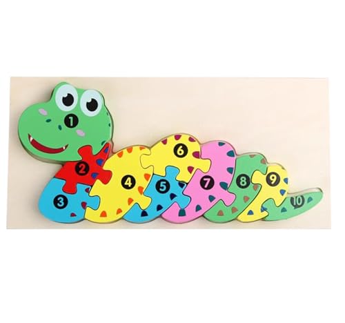 LLTCMYGS Baby Holz Cartoon Tier Puzzles, Montessori Kinder Vorschule Puzzle Spielzeug,Caterpillar LLTCMYGS Baby Holz Cartoon Tier Puzzles, Montessori Kinder Vorschule Puzzle Spielzeug,Caterpillar von LLTCMYGS