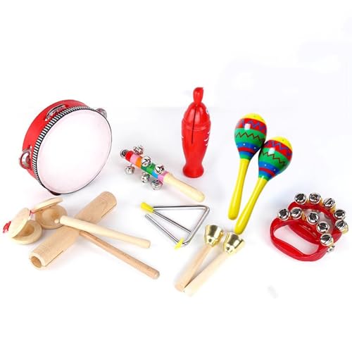 LLTCMYGS Baby Percussion Musikinstrumente, Montessori Musik Unterricht AIDS (9 Stück) von LLTCMYGS