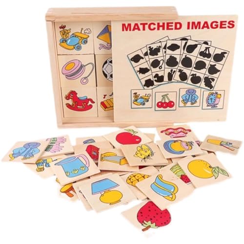 LLTCMYGS Baby Shadow Matching Puzzle Spielzeug, Montessori Shadow Puzzle aus Holz, feine Bewegung von LLTCMYGS