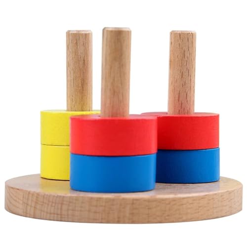 LLTCMYGS Dreifarbiges Baustein-Set aus Holz für Kinder, farblich passendes Spielzeug für Kinder im Vorschulalter LLTCMYGS Dreifarbiges Baustein-Set aus Holz für Kinder, farblich passendes Spielzeug für Kinder im Vorschulalter von LLTCMYGS