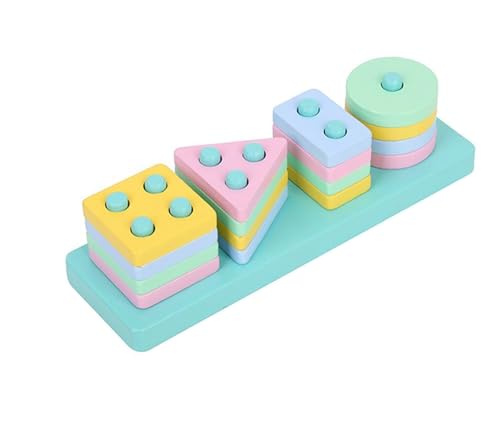 LLTCMYGS Farb- und Formklassifizierungspuzzle Bausteinspielzeug, Montessori Sensorisches Spielzeug,Model b von LLTCMYGS