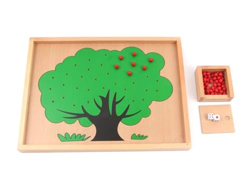 LLTCMYGS Früherziehung Nummer Apfel Mathe Unterricht AIDS, Montessori Kinder Lernspielzeug von LLTCMYGS