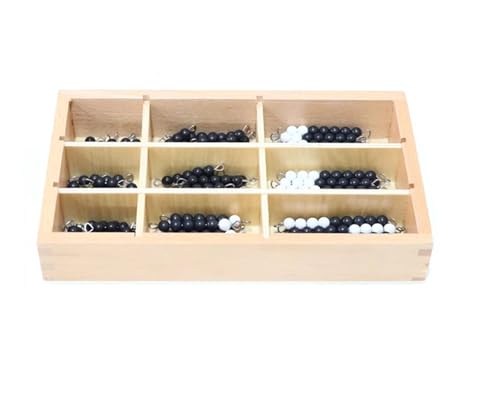 LLTCMYGS Frühes Lernen Mathematik Bead Box Teaching AIDS, Montessori Counting Bead Spielzeug,Schwarz von LLTCMYGS
