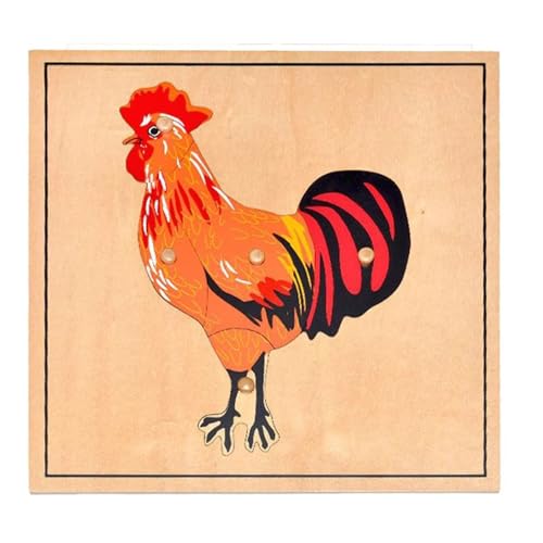 LLTCMYGS Genietetes Tierpuzzle Montessori Unterricht AIDS, Vorschulspielzeug,Rooster LLTCMYGS Genietetes Tierpuzzle Montessori Unterricht AIDS, Vorschulspielzeug,Rooster von LLTCMYGS