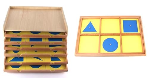 LLTCMYGS Geometrischer Puzzle-Kartenschrank, Montessori sensorisches Spielzeug für Kinder in der Früherziehung von LLTCMYGS